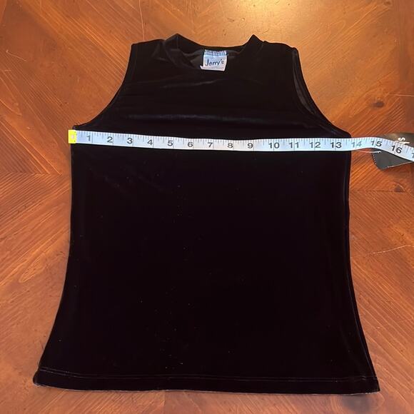 Jerry’s Girls Black Stretch Velour Top Size Large Dance Skating - Picture 4 of 6